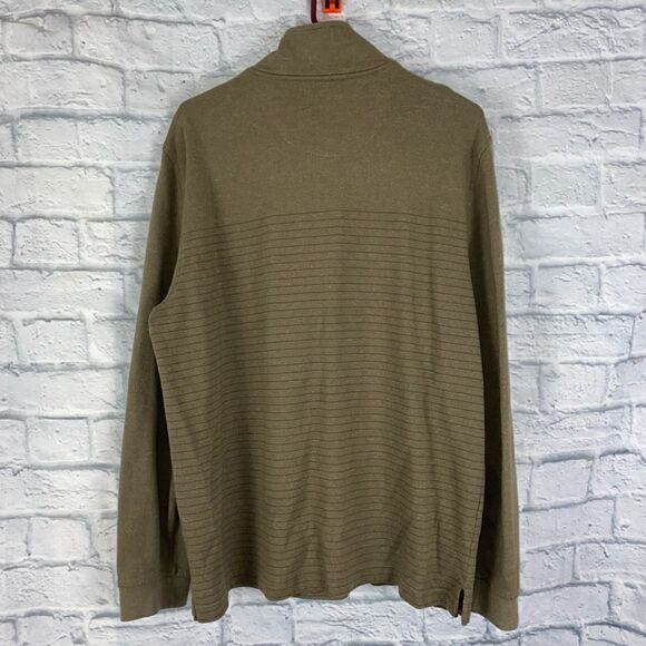 Van Heusen cotton blend quarter zip pullover w/stripes XL Men - Picture 6 of 6